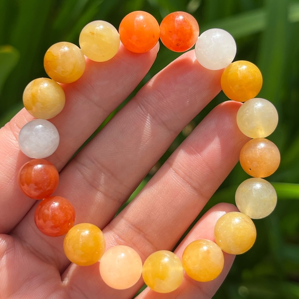 10mm stretchable orange aventurine bracelet 0115‎